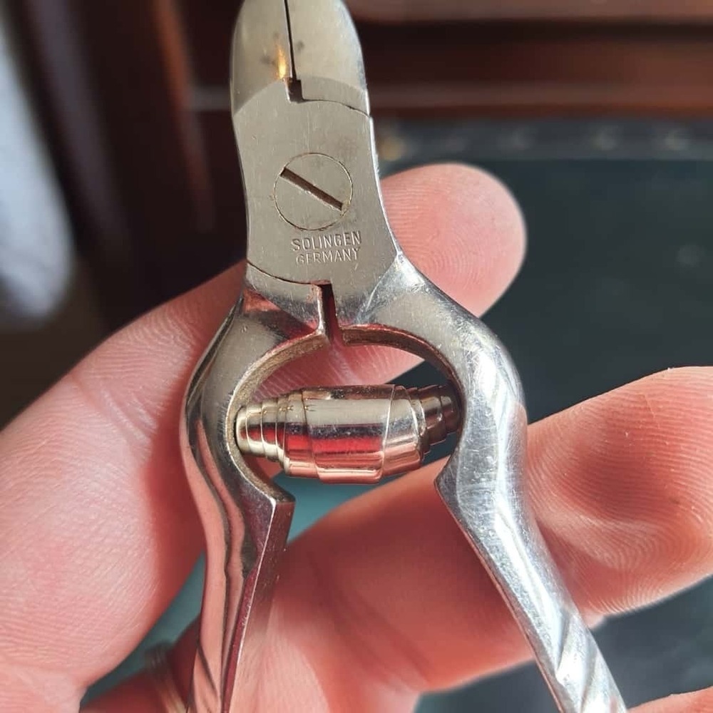 Vintage Solingen (Germany) Nail Clippers, Antique -- Kingshead nail clippers‎